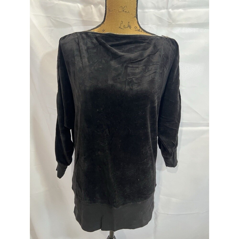 Juicy Couture Zip Shoulder Velour Sweatshirt Size S